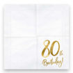 Picture of 80TH BIRTHDAY WHITE PAPER NAPKINS 33 X 33CM - 20 PACK